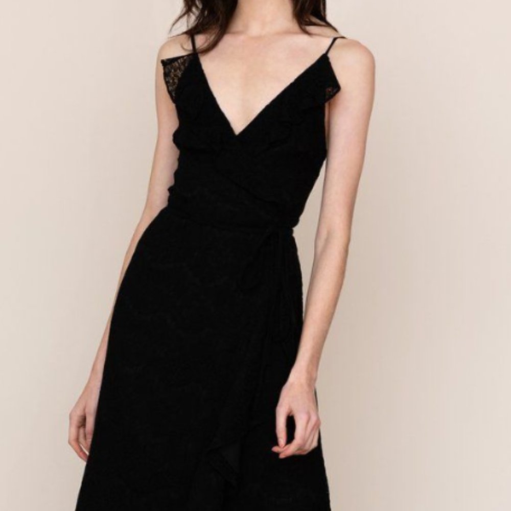 Yumi Kim: Black Lace Wrap Dress